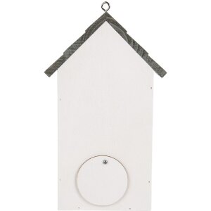 Clayre & Eef 6H2441 Скворечник 15x10x22 см белый/серый