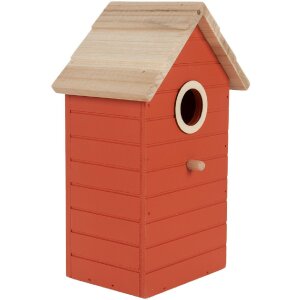 Clayre & Eef 6H2442 Vogelhaus 15x10x22 cm Rot Braun