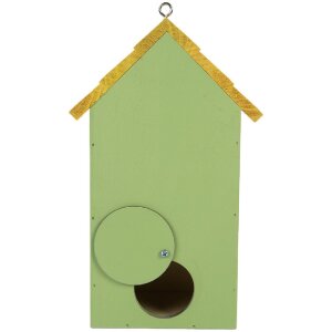 Clayre & Eef 6H2443 Vogelhaus 15x10x22 cm Grün und Gelb