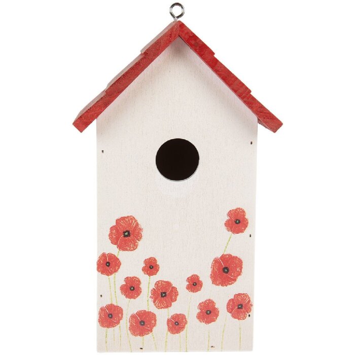 Clayre & Eef 6H2446 Vogelhaus 15x10x22 cm Holz Landhausstil