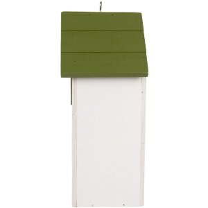 Clayre & Eef Домик для птиц 15x10x22 см Белый/Зеленый