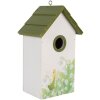 Clayre & Eef Домик для птиц 15x10x22 см Белый/Зеленый