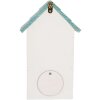 Clayre & Eef 6H2451 Скворечник 15x10x22 см Бело-Бирюзовый