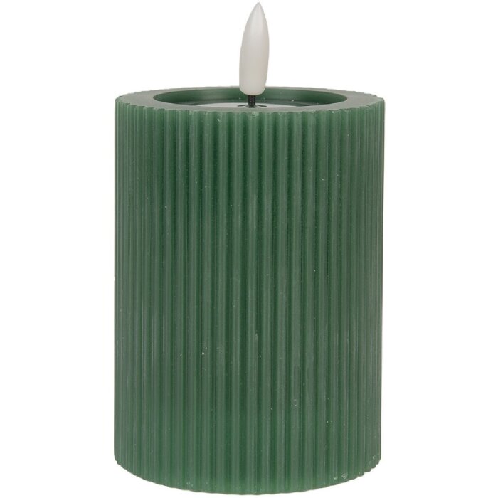 Clayre & Eef 6CA0003DGR Kerze mit LED Durchmesser 8x13 cm