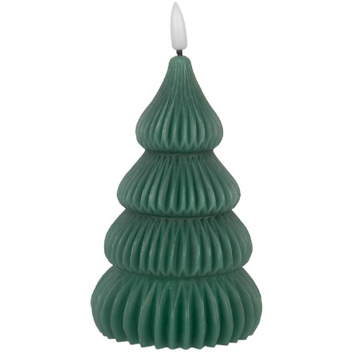 Clayre & Eef Светодиодная свеча Рождественская ель Ø 8x17 см