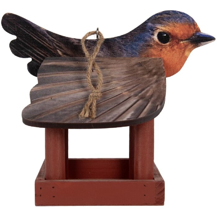 Clayre & Eef Домик для птиц 17x25x21 см, Красно-коричневый