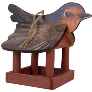 Clayre & Eef 6H2455 Vogelfutterhaus 17x25x21 cm Rot...