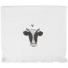 Clayre & Eef CT036 Полотенце для гостей 40x66 см белое с черным узором