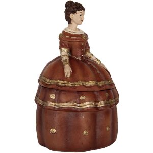 Clayre & Eef 6PR5546 Schmuckkasten Frau 19x16x29 cm Rot