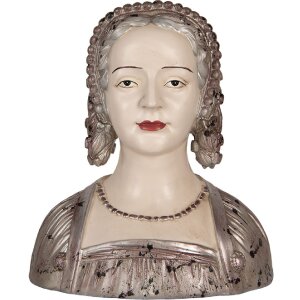 Clayre & Eef 6PR5548 Dekoration Büste Frau 27x15x30 cm Beige-Braun