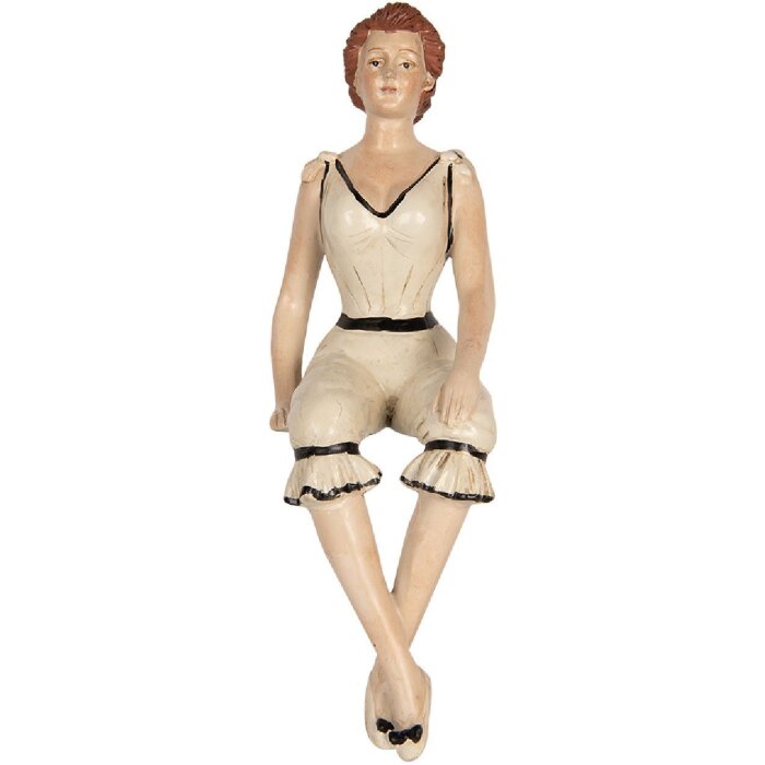 Clayre & Eef 6PR5560 Декоративная фигура Женщина 12x10x29 см Бежевая