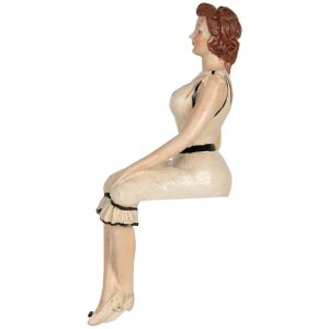 Clayre & Eef 6PR5560 Декоративная фигура Женщина 12x10x29 см Бежевая