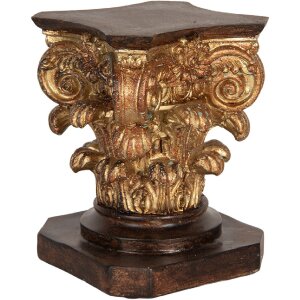 Clayre & Eef 6PR5581 Sockel 12x12x16 cm Braun-Gold