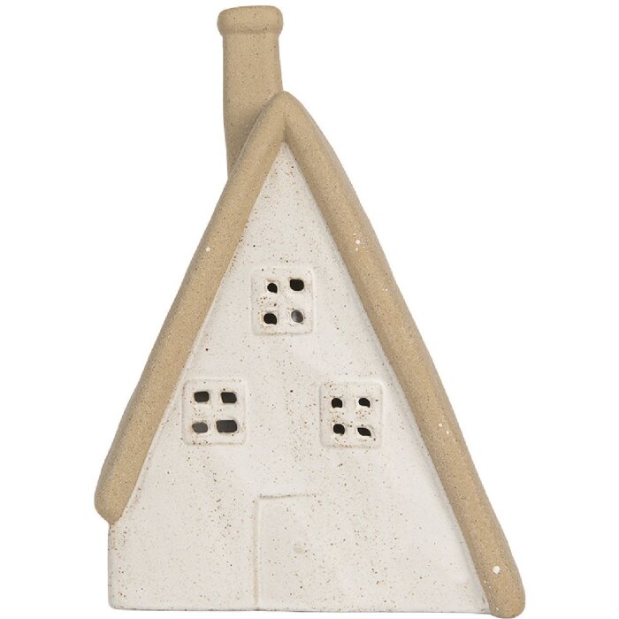 Clayre & Eef Декоративный дом с LED 9x7x13 см Бежевый