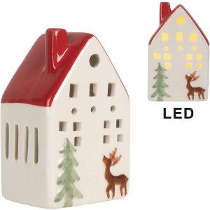 Clayre & Eef 6CE2177M Dekoration Haus mit LED 6x5x10...