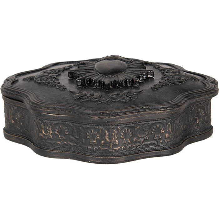 Clayre & Eef 6PR5294 Schmuckkästchen 12x11x4 cm Polyresin