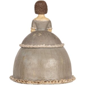 Clayre & Eef Декофигура Женщина 19x16x22 см Бежево-серый