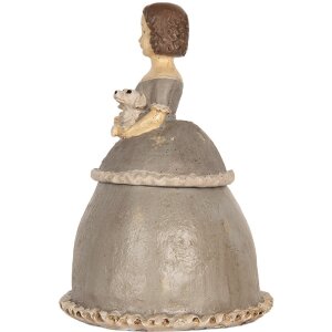 Clayre & Eef Декофигура Женщина 19x16x22 см Бежево-серый