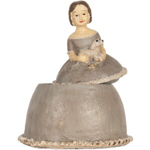 Clayre & Eef Декофигура Женщина 19x16x22 см Бежево-серый