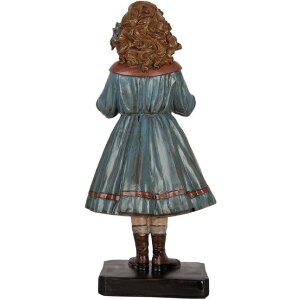 Clayre & Eef 6PR5551 Декоративная фигурка Женщина 15x14x31 см Бежево-голубая