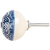 Clayre & Eef 66272 Türknopf Blau Beige Ø 4 x 3 cm Keramik