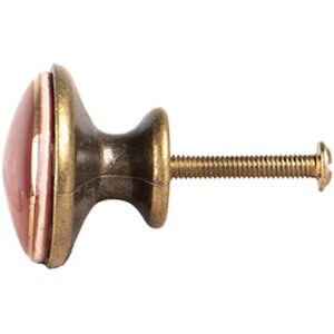 Clayre & Eef 66281BU Türknopf Rot Goldfarbig...
