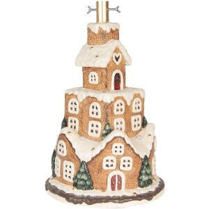 Clayre & Eef 5MG0093 Weihnachtsbaumständer Ø 35x57 cm Braun und Weiß