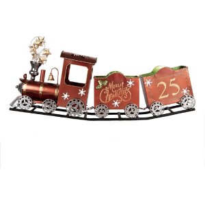 Clayre & Eef Декорация Поезд 79x15x37 см Красный
