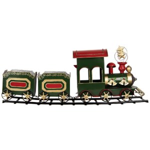 Clayre & Eef Декоративный поезд 77x15x31 см, зеленый