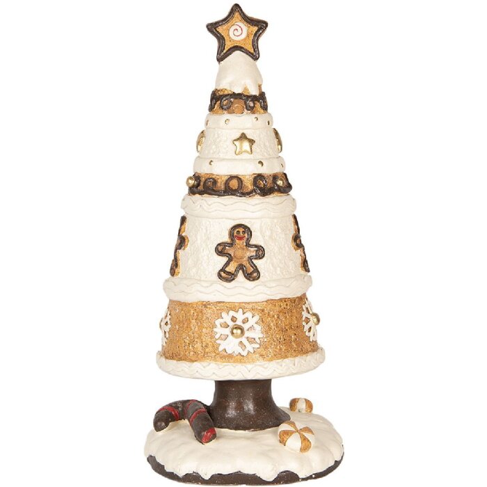Clayre & Eef 6MG0145 Dekoration Weihnachtsbaum Braun Beige Ø 24x51 cm