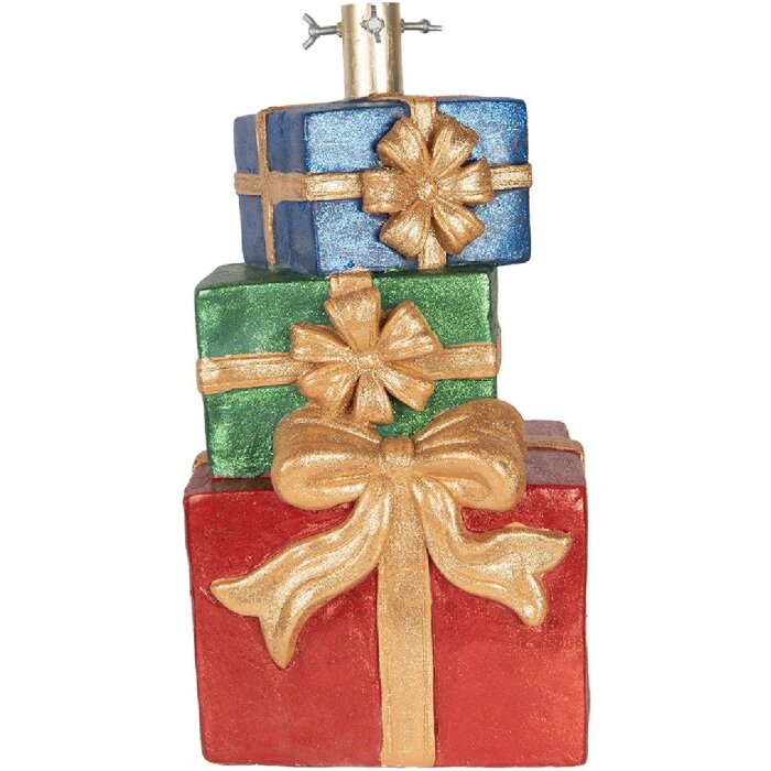 Clayre & Eef 6MG0149 Подставка для елки 25x28x48 см красно-золотистая