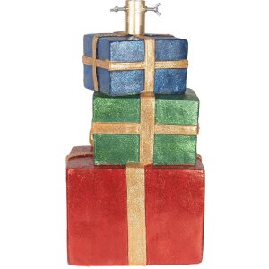 Clayre & Eef 6MG0149 Подставка для елки 25x28x48 см красно-золотистая