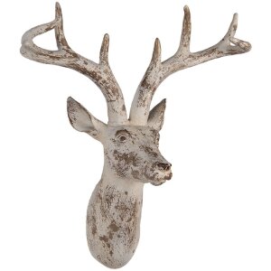 Clayre & Eef 6PR5522 Wanddekoration Hirsch 33x16x37 cm