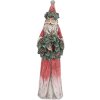 Clayre & Eef 6PR5527 Dekoration Weihnachtsmann Rot und Grün 7x6x24 cm