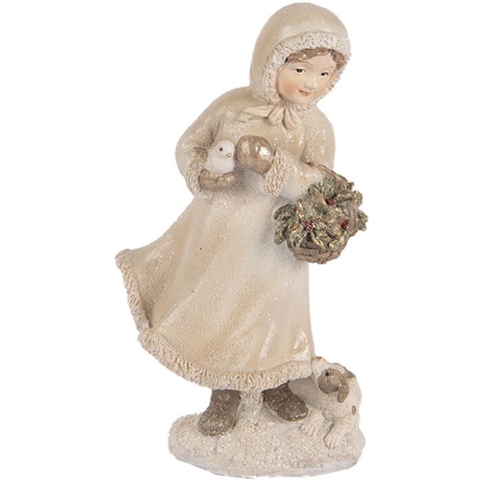 Clayre & Eef 6PR5531 Декорация Ребенок 10x7x17 см бежево-коричневая