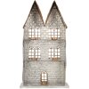 Clayre & Eef 6Y5811 Teelichthalter Häuser 30x13x54 cm Grau