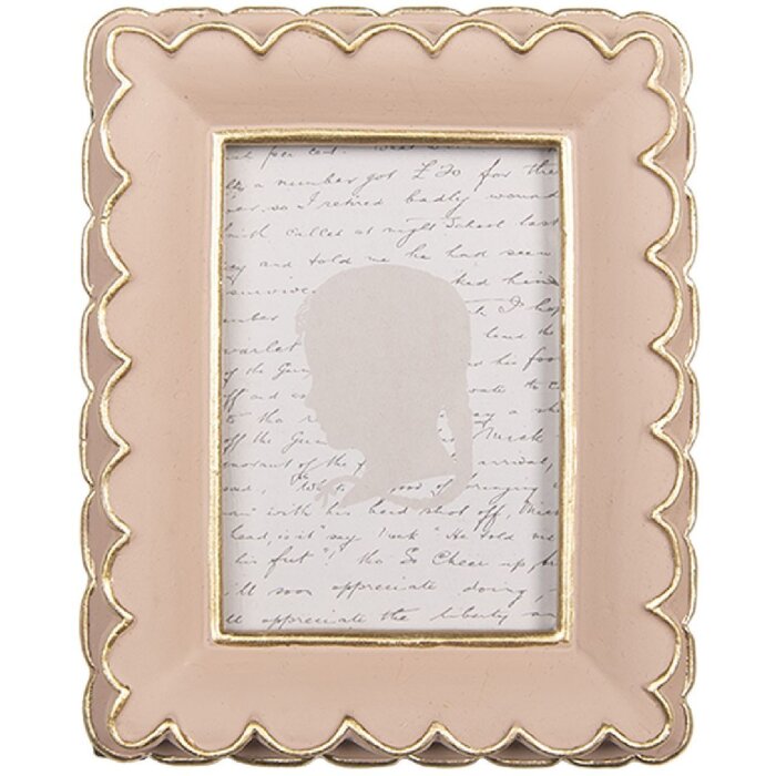 Clayre & Eef 2F1311 Fotorahmen 10x2x13 cm / 6x9 cm Rosa Gold