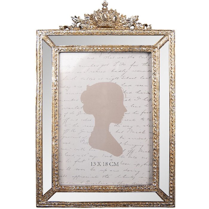 Clayre & Eef 2F1325 Fotorahmen 17x26 cm Goldfarben 13x18 cm