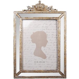 Clayre & Eef 2F1325 Fotorahmen 17x26 cm Goldfarben...