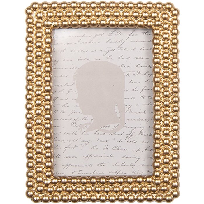 Clayre & Eef 2F1329 Fotorahmen 9x2x11 cm / 6x9 cm goldfarben