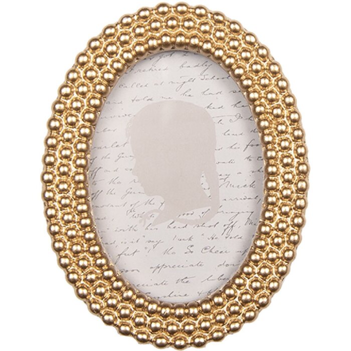 Clayre & Eef 2F1330 Fotorahmen 8x2x11 cm 6x9 cm Goldfarben