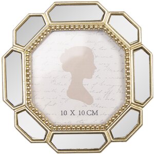 Clayre & Eef 2F1334 Fotorahmen 15x2x15 cm / 10x10 cm Goldfarben