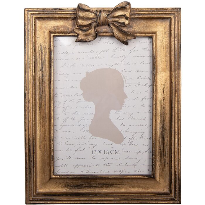 Clayre & Eef 2F1345 Фоторамка 19x3x25 см / 13x18 см Золотистый