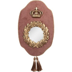 Clayre & Eef 62S333 Spiegel Rosa Goldfarbig 21x3x32 cm
