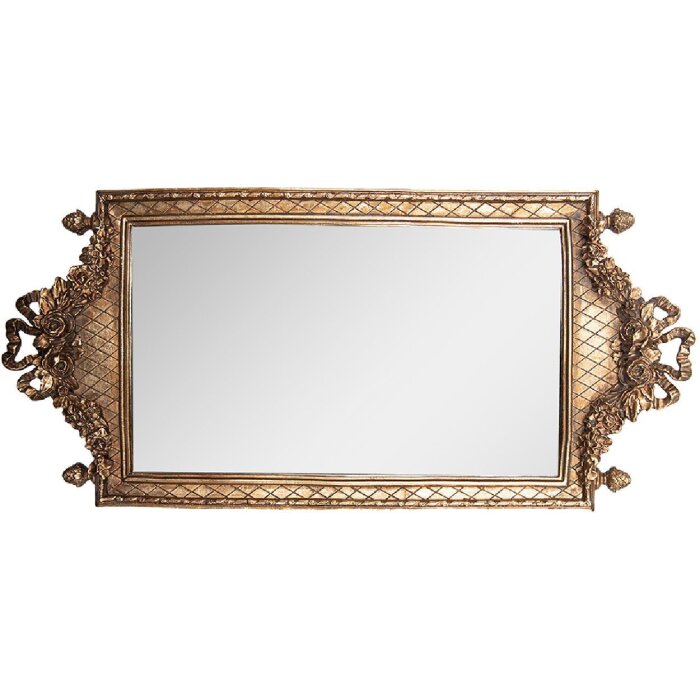 Clayre & Eef 62S336 Зеркало настенное 19x3x40 см золотистое