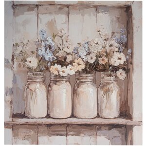 Clayre & Eef 66266 Wanddekoration 51x3x51 cm Beige/Rosa