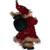 Clayre & Eef 66322 Dekoration Weihnachtsmann 16x12x31 cm Rot