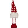 Clayre & Eef 66328 Dekozwerg mit LED Rot und Weiß 56 cm