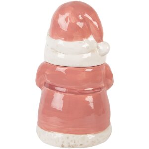 Clayre & Eef 6CE2215 Vorratstopf mit Deckel Ø 15x26 cm Rosa/Weiß