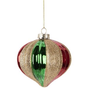 Clayre & Eef 6GL5117 Christbaumkugel Ø 10x10...